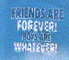 friends are forever boys are whatever