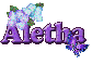 Purple Flower & Butterfly: Aletha