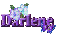 Purple Flower & Butterfly: Darlene