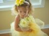 Cute little girl in yellow tutu