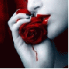 lips and rose