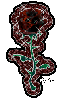Black glitter rose