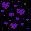 Dark Purple Hearts Background