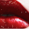 Big glitter red lips