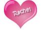 pink heart with name Rachel