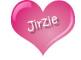 pink heart with name Jirzie