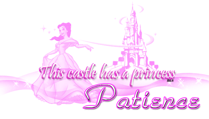 This castle has a princess - PATIENCE