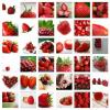 strawberries collage