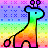 Rainbow Sparkly Giraffe