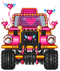 Pink Love Car