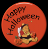 Halloween Winnie the Pooh button