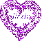 Purple Glitter Heart - Jirzie