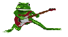 froggy plays guitar