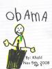 obama drawn by my son