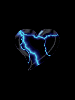 blue lightning bolt heart