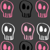 pink & grey skulls