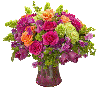 flower vase with butterflies