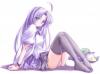 Purple anime beauty
