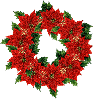 wreath poinsettias