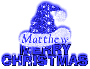 Blue Santa Hat - Matthew