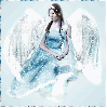 glittered blue angel