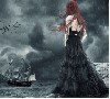 gothic girl at sea morphed