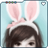 cute girl with bunny ears