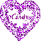 Purple Lace Heart - Cindy