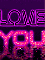 neon love you sign