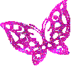 pink glitter butterfly
