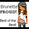 proud brunette