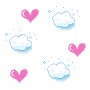 clouds with hearts