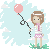 Girl with pink ballon
