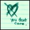 You don't care