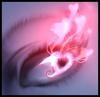 Pink heart eye