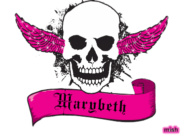 marybeth pink skull