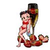 Betty Boop stand by wine