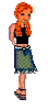 girl with denim skirt