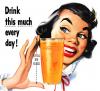 drink,oranges,women,glass,retro