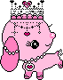 Pink Dog with Crown