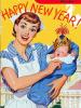 nurse,baby,new year,vintage,retro,women