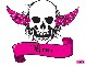 kim pink skull