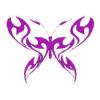 purple tribal butterfly