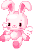 sweet pink angel bunny