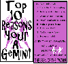 Top 10 Reasons You're a Gemini