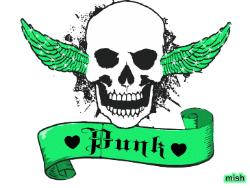 punk green skull