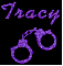 Tracy with cuffs