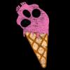 skull ice cream cone