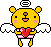 angel bear with heart