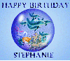 Happy Birthday Stephanie Dolphin Globe